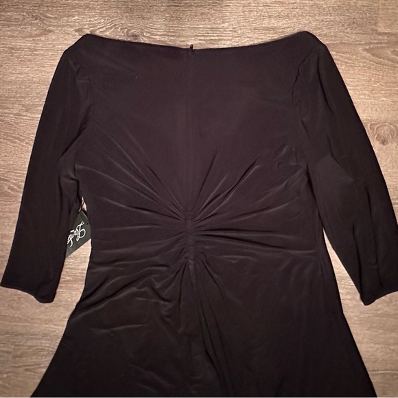 LA FEMME 30069
Size 20 
Black Dress faux wrap bodice - Picture 12 of 12